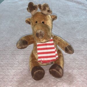 Applause Russ Berrie Christmas Reindeer Moose Plush Toy 10”